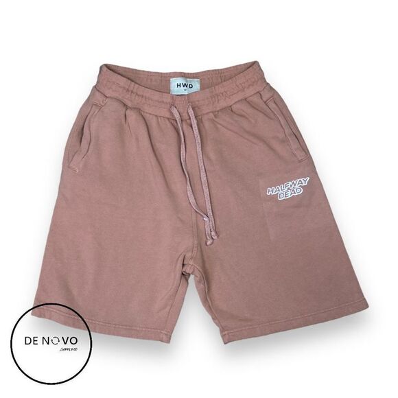 Halfway Dead Men's Drawstring Athletic Shorts Size Medium Tan - Picture 1 of 7